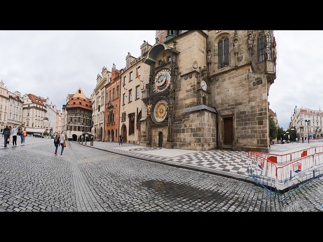 Prague Old Town Square. 360 Degrees View. Four Viewing Points