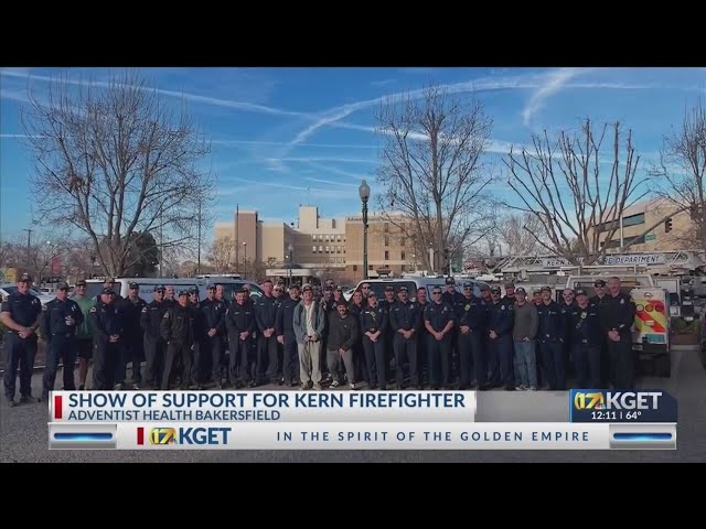 Kern County firefighter gets show of support from colleagues