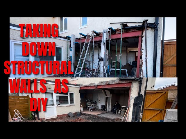 TAKING DOWN STRUCTURAL WALLS AND PUTTING IN STEELS / RSJS AS DIY. MY 1927 SEMI DETACHED DIY (PART 5)