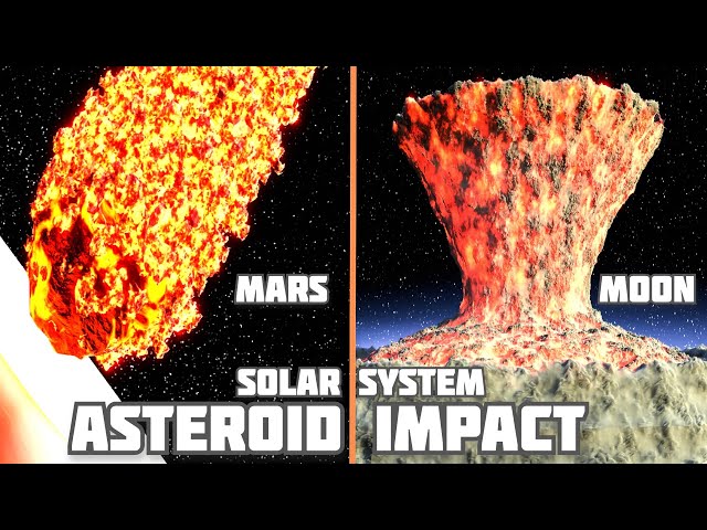 Solar System Asteroid impact craters Size Comparison ☄️🌌