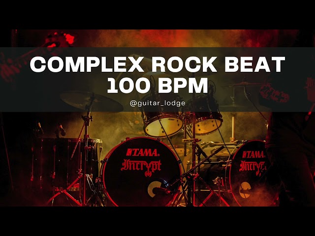 Free Drum Track - Complex Rock Beat - 100 BPM