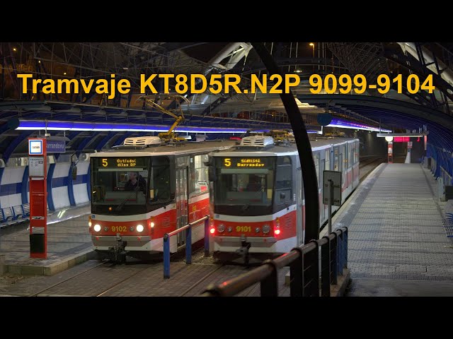 Tramvaje KT8D5R.N2P 9099-9104, Praha 2020-2022 | 8K HDR