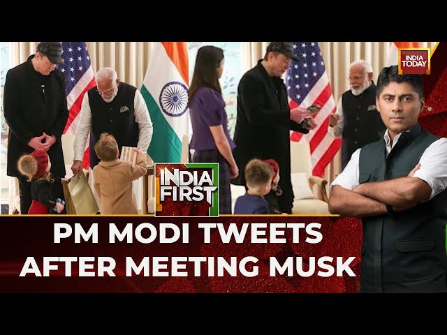 Delight To Meet Elon Musk's Family: PM Modi Tweets After Ending Talks With Elon Musk | India Today