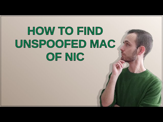 Unix: how to find unspoofed MAC of NIC