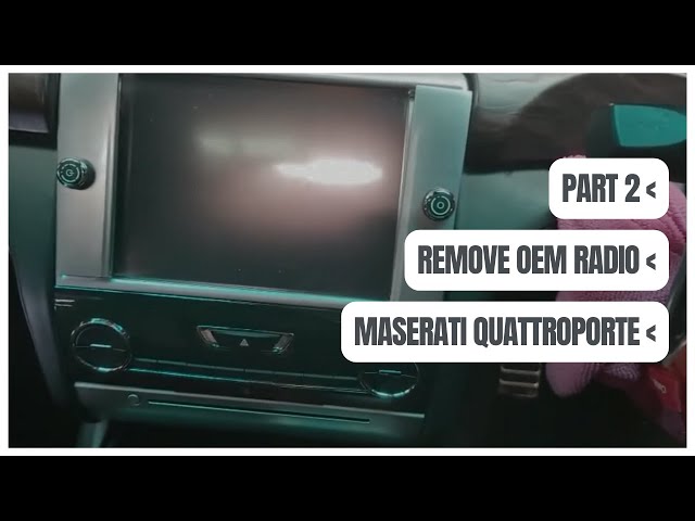 Part 2 - Don't Miss Out: How to remove radio MASERATI QUATTROPORTE GTS 2014 LCD screen (Latest 2025)