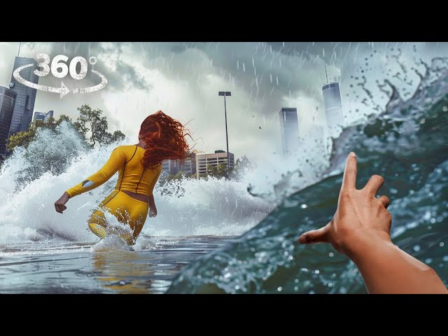 360° VR Survival: Roof-Jumping Parkour Dreams, Tornado and Sudden Floods VR 360 Video 4K Ultra HD