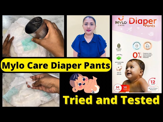 Mylo Care Disposable Diaper Pants Review & Water Test|मायलो केयर डायपर पैंट रिव्यू|Affordable Diaper