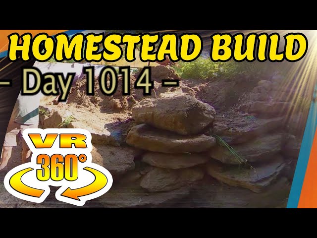 Homestead Build - BUILD THE WALL!!!!! (Stone Retaining Wall Construction)