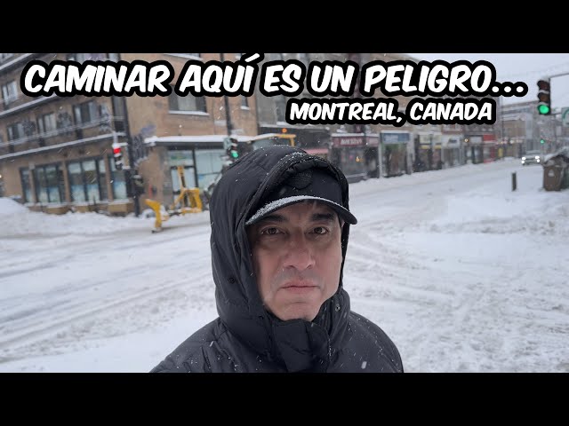 La tormenta invernal en Montreal es brutal… ¿te atreverías? 😨❄️🌬️