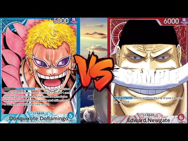 Doflamingo Vs Whitebeard | One Piece Tcg | Op02 Tournament Gameplay