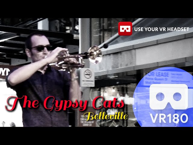 The Gypsy Cats Live playing Belleville  @ Brisbane City in Virtual Reality 180 3D