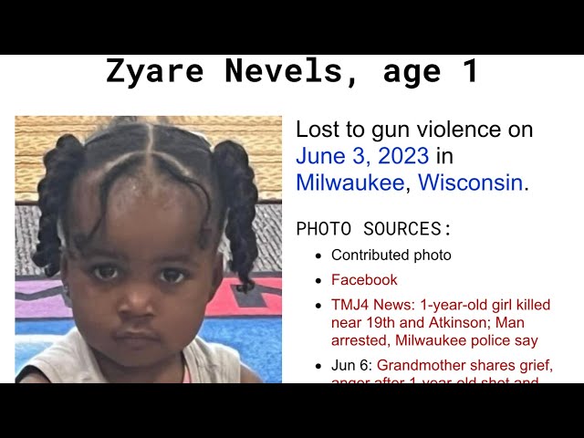 ZYARE NEVELS 1 JUN 3, 2023, MILWAUKEE, WI SHE WAS SHOT KILLED NEAR 19th AND ATKINSON NEAR LIBRARY!