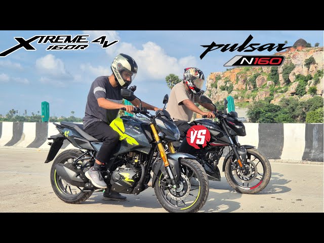 Pulsar N160 Vs Xtreme 160R 4V Drag Race 🔥 [Hero is Hero🔥]