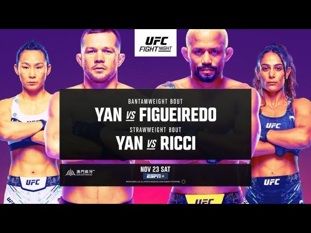 UFC MACAU LIVE YAN VS FIGUEIREDO LIVESTREAM & FULL FIGHT NIGHT COMPANION