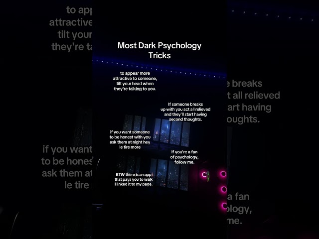 Most Dark Psychology Tricks