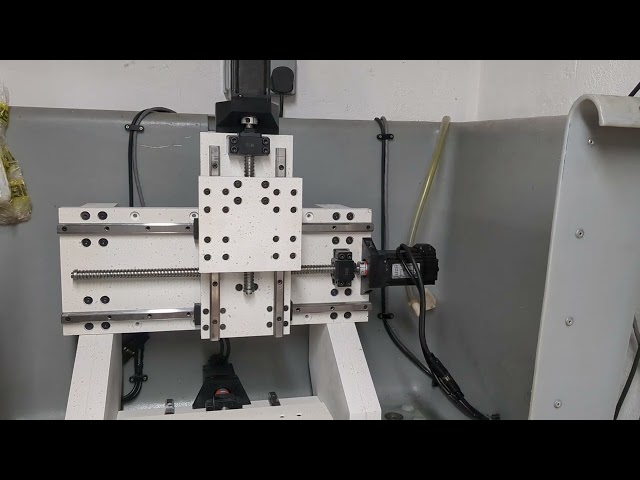 First motion on my fixed-gantry CNC machine made out of kitchen worktops