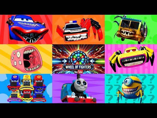 EPIC MONSTER BATTLE⚔️ McQueen Eater , Police Car , Train Eater , Six Headed Fura Eater, Thomas Eater