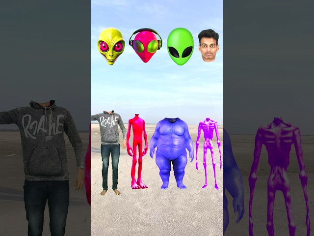 Red dame tu Casita alien Purple siren & fat dog vs me correct head matching funny vfx Game #funny