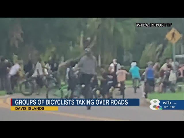 Tampa Police warn about large groups of bicyclists taking over bay area streets after weekend incide