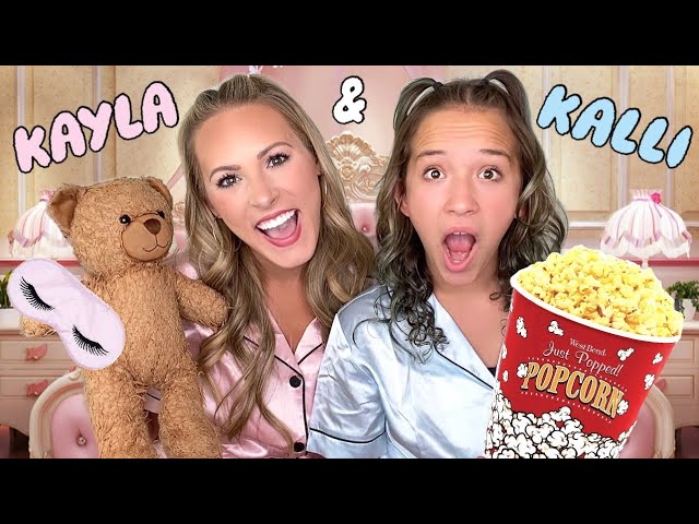 KAYLA & KALLI OFFICIAL SLEEPOVER VLOG 🧸🍿🌙😴 HOUR LONG SPECIAL