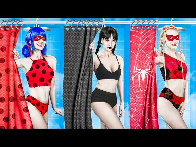 What If Superheroes Become Vampires? / Ladybug, Wednesday and Spider Girl