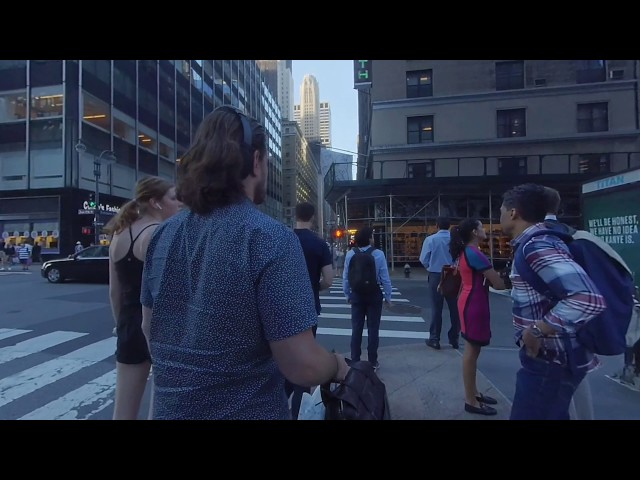 3D VR 180, New York City,  Manhattan, Lexington Ave, 46th to 47th, right side walking tour