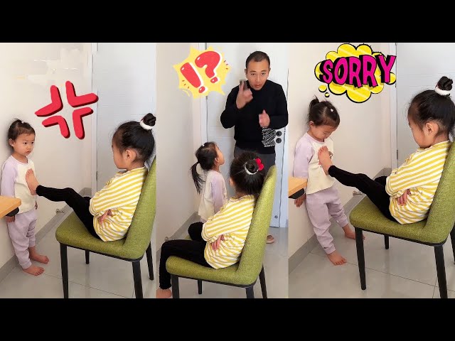 My Little Daughter Messed With Her Sister And Thought Her Dad Would Help Her#funnyvideos#smile