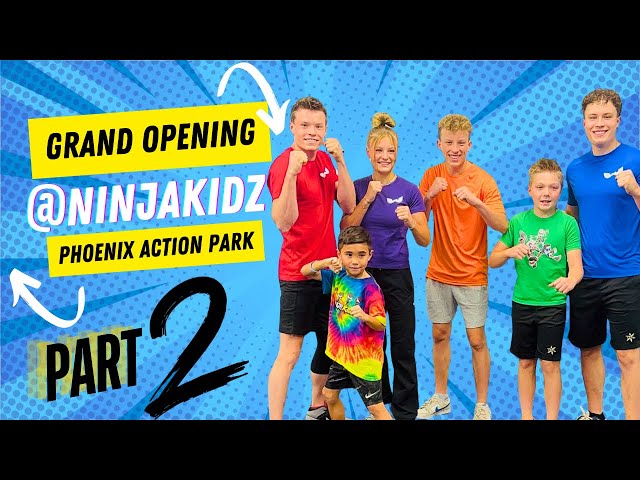 Epic Day at the Ninja Kids Phoenix Action Park Grand Opening PART 2!!