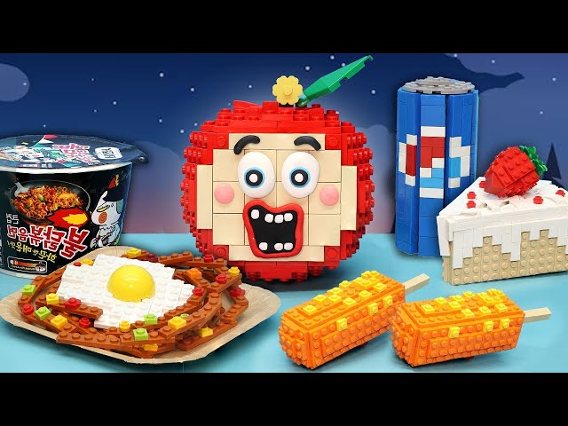 Lego Midnight Mukbang Party || Funny Stop Motion Animation ASMR