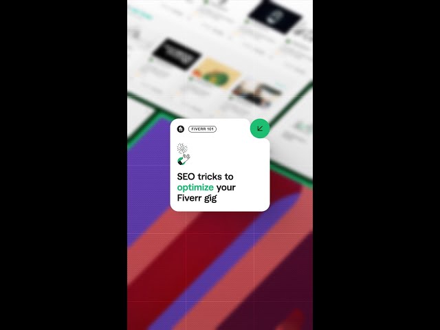 SEO tips to optimize your Fiverr gig #fiverr #shorts #fiverrgig