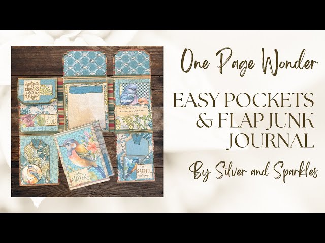 One Page Wonder Tutorial Number 25!  Easy Pockets and Flaps Junk Journal #onepagewonder