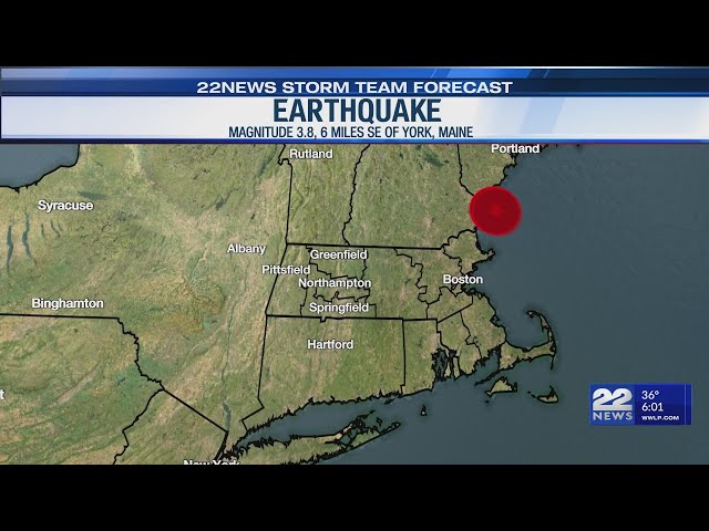 3.8 magnitude earthquake in Maine felt in Massachusetts