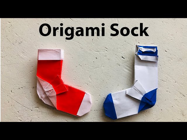 Origami Sock With Stripes!