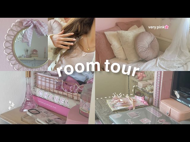 MY PINTEREST ROOM TOUR! coquette, pink aesthetic, korean inspired