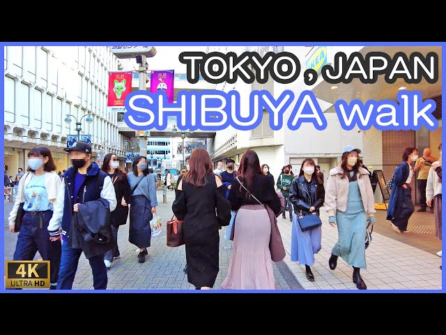 walk in Shibuya 4K , Scramble Crossing