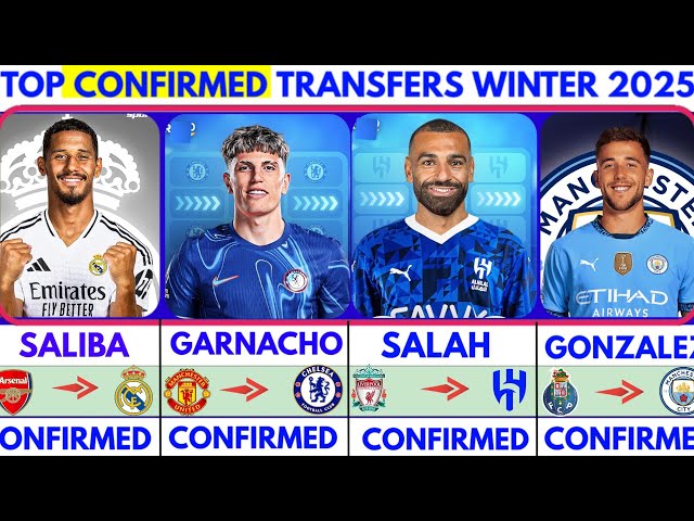 🚨THE LATEST CONFIRMED TRANSFER NEWS  TRANSFERS WINTER 2025|Saliba✔️Garnacho✔️Salah✔️Gonzalez✔️