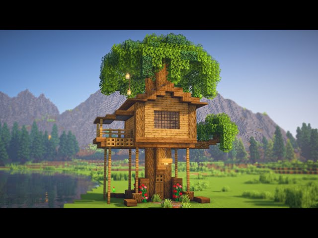 Easy And Simple Treehouse | Minecraft Tutorial