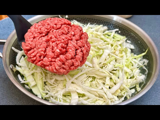 Just add minced meat to the cabbage! A very easy and delicious dinner recipe!