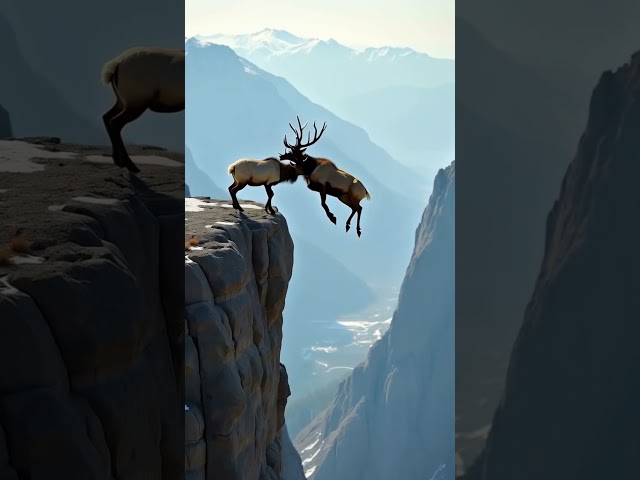 Elk  on cliff peak #usa #climbing #cliff #peak #mountain #edge #usamountains #moose #elk