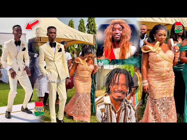 EXCLUSIVE: Ghana Jesus & Bride arrive at their wedding in style. Father Ankrah surprises them