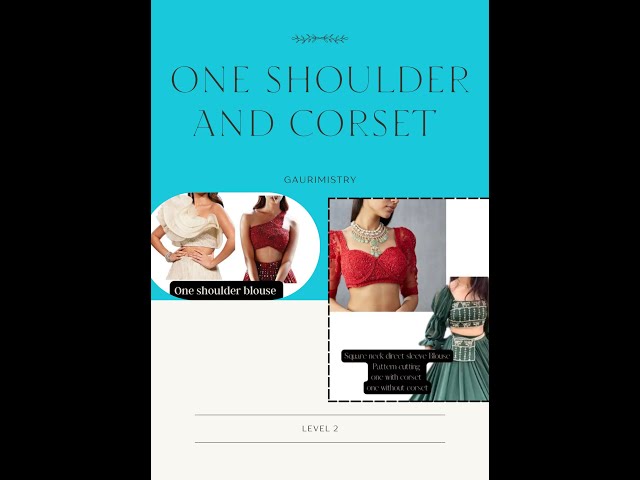 off shoulder and corset blouse - offline blouse master course level 2 regular batch