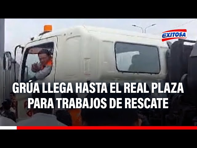 🔴🔵Tragedia en Trujillo: Grúa llega hasta el Real Plaza para trabajos de rescate