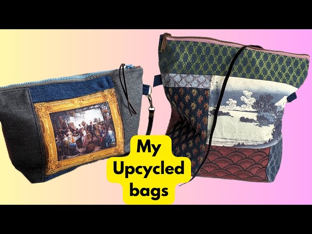 My upcycled bag collection (sew to sell)