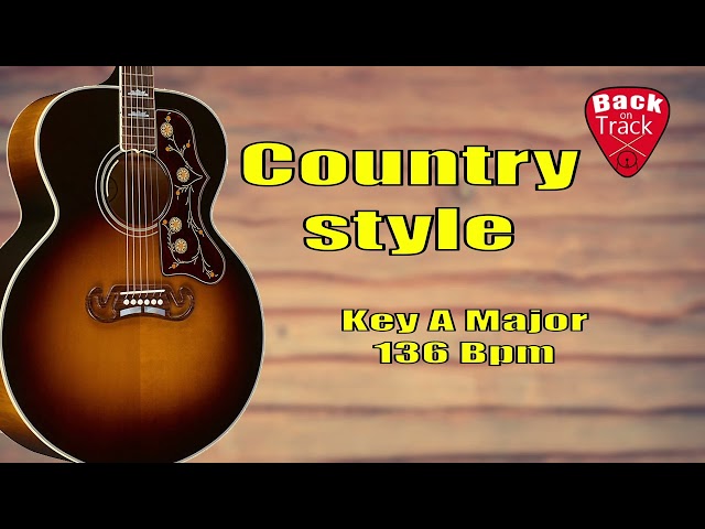 Modern Country Guitar Backing track - for Lead guitar - Nashville style Key A Major