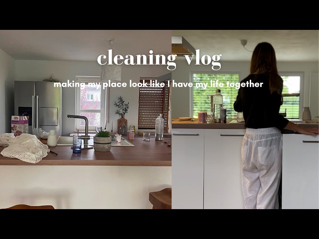 Clean With Me | living room & kitchen transformation | silent vlog