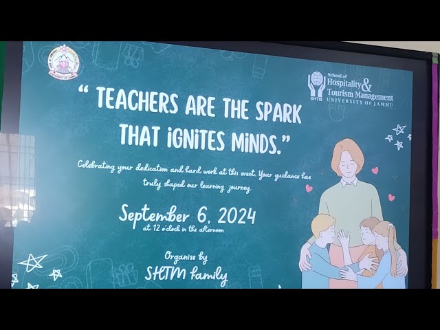 Teachers Day Celebration 2024 at SHTM 😊University of Jammu ll #jammuuniversity #SHTMJU