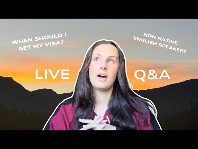 Live Q&A - answering my most common q’s about working holidays