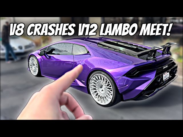 Crashing a V12 Lamborghini Meet in My V8... Then They Let Me Ride!