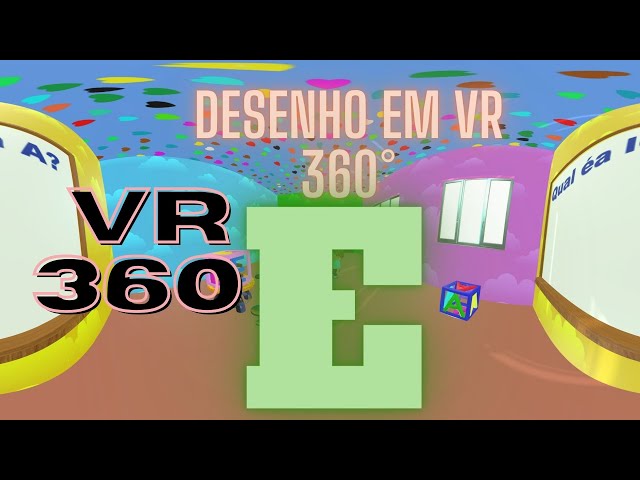 Desenho animado em vr 360° para crianças