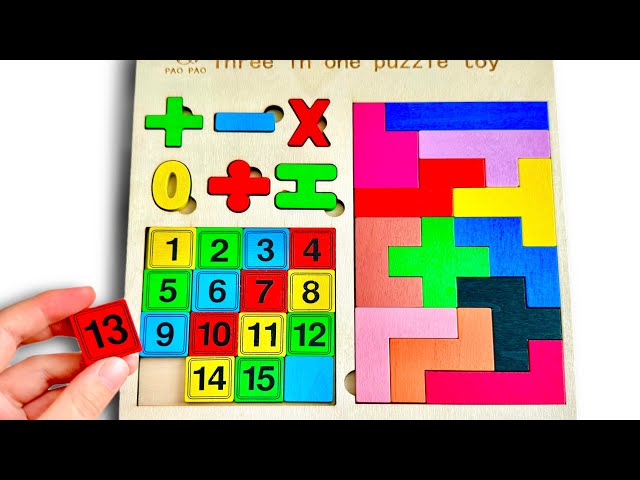 Best Learn Puzzle Geometric shapes Tetris | Preschool Toddler Learning Toy Video